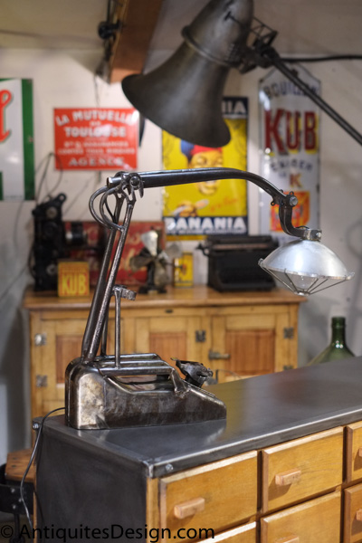 lmape de bureau steampunk vintage creation